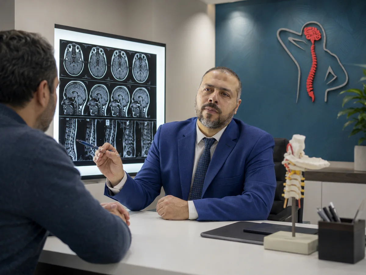 مناقشة خيارات جراحات أعصاب الأطفال مع المريض